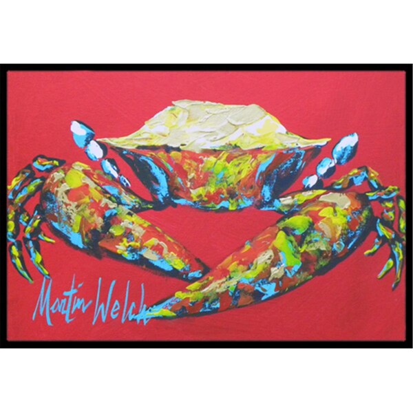 Carolines Treasures 18 x 27 in. Crab Seafood One Indoor and Outdoor Doormat MW1096MAT - main